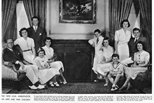 1938 Prints: Joseph Kennedy, American Ambassador & family, 1938