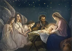 Images Dated 30th January 2019: Joseph, Mary, Angels - Nativity