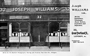 Sellers Prints: Joseph Williams Ltd, Great Portland Street, London