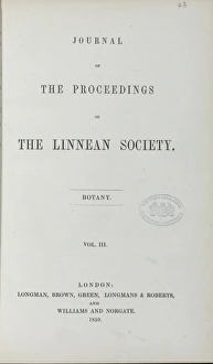 Journal of the Proceedings of the Linnean Society - title pa Journal of the Proceedings of the Linnean Society - title pa