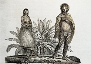 Inhabitants Collection: Journey of Otto von Kotzebue exploring the Pacific