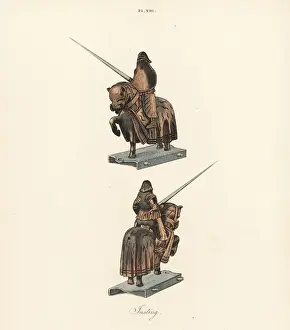 Joust Prints: Jousting knights toys, 14th century