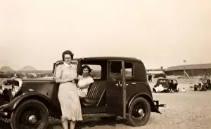 Automobilia Prints: Jowett 7 HP Fabric Saloon on the beach