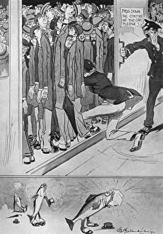 Images Dated 24th May 2016: Joys of To-day 1. Sardine-time on the tube by Studdy