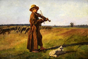 Flock Gallery: Jozef Marian Chelmonski (1849-1914). Herdsman, 1897
