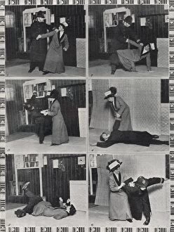 1910 Gallery: Ju-Jitsu suffragette