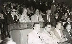 Aires Gallery: Juan and Eva Peron watching a football match