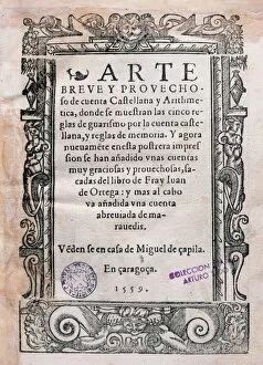 Zaragoza Collection: Juan de Ortega (1480-1568). Manuscript