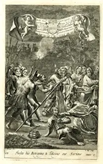 Judas betraying Jesus with a kiss