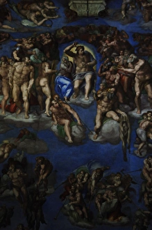 The Last Judgement by Michelangelo. 16th century. Vatican Ci The Last Judgement by Michelangelo. 16th century. Vatican Ci