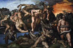 The Last Judgement by Michelangelo. 16th century. Vatican Ci