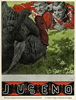 Images Dated 28th September 2012: Jugend front cover, two soldiers with poultry