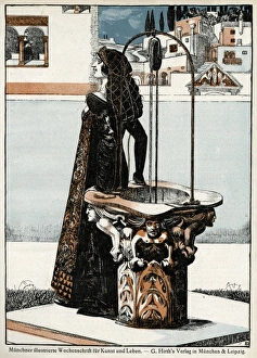 Images Dated 28th September 2012: Jugend front cover, woman at a well