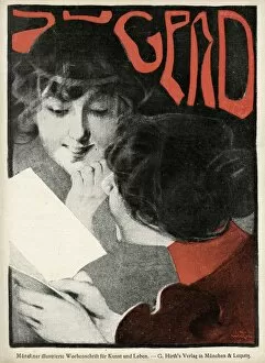 Images Dated 28th September 2012: Jugend front cover, two women with a letter or card