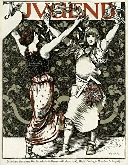 Images Dated 28th September 2012: Jugend front cover, two young women dancing