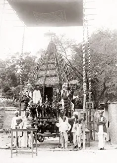Devotion Prints: Juggernaut or religious festival car, India, c. 1880 s