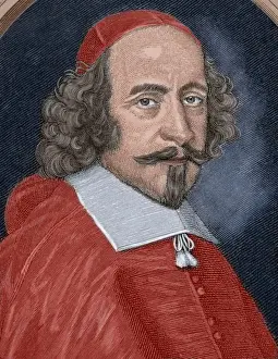 Jules Prints: Jules Mazarin (1602-1661). Italian cardinal, diplomat, and p