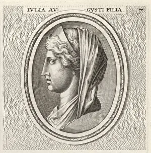 Julia Prints: Julia, daughter of Roman emperor Augustus, 39 BC- 14 AD