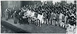 Julian Wylie auditioning chorus girls, London Hippodrome