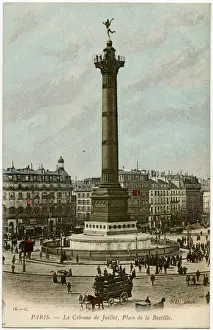 Bastille Prints: The July Column, Place de la Bastille, France