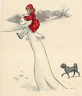 Jumbles by Lewis Baumer - Girl and Snowman