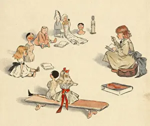 Jumbles by Lewis Baumer - Girl teaching at Doll School