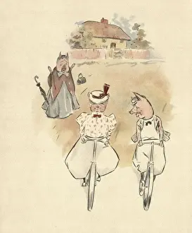 Jumbles by Lewis Baumer - Pigs Cycling