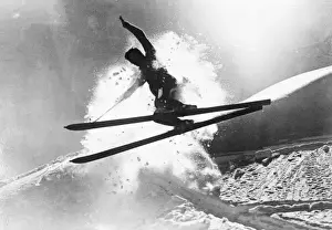 Surfing Prints: Jumping Skier 1930S