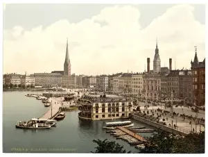 Jungfernsteig from the North, Hamburg, Germany