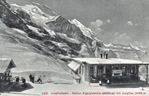 Jungfrau with Eigergletscher station, Switzerland
