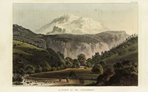 Manufactures Prints: Jungfrau mountain in the Bernese Alps, Switzerland