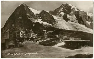 Alpine Prints: Jungfrau with station, Kleine Scheidegg, Switzerland