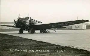 Junkers Prints: Junkers G24, D-879, Pluto, of Luft Hansa