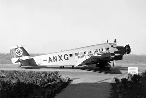 Junkers Prints: Junkers Ju 52 3m (side view, on the ground) of Lufthans