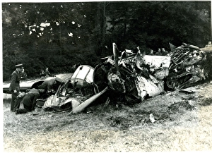 Images Dated 29th June 2016: Junkers JU88 shot down at Belmont, Glos, WW2