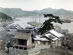New Images May Prints: Junks at Naminohira, Nagasaki, Japan circa 1880s. Date: circa 1880s
