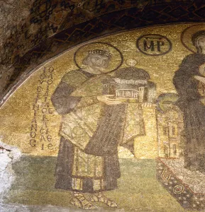 Hagia Prints: Justinian I (483-565). Mosaic