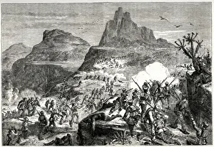 Conflict Prints: Kaffir Wars, South Africa, Attacking a Native Position