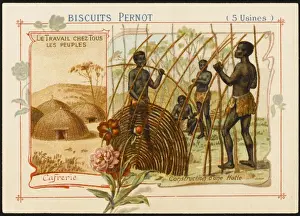 Kaffirs Making Huts