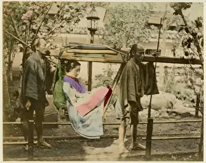 Kago and bearers in Japan
