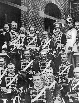 Louise Collection: Kaiser & German royal family - Deaths Head Hussars, WW1