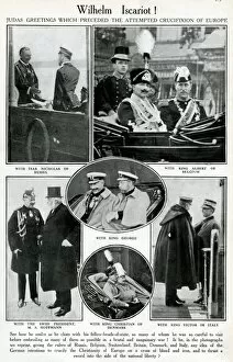 Emanuele Collection: Kaiser Wilhelm with European heads of state before WW1