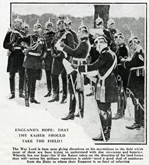 Directing Prints: Kaiser Wilhelm with his generals, WW1