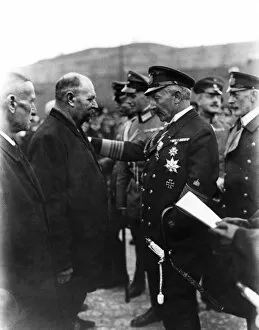 Kaiser Collection: Kaiser Wilhelm II at Kiel shipyard, Germany, WW1