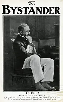 Kiel Prints: Kaiser Wilhelm II on his yacht at Kiel, Germany