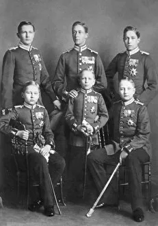Oskar Collection: Kaiser Wilhelm IIs sons