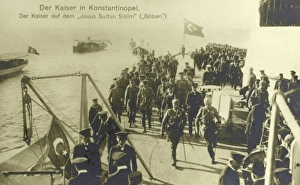Selim Collection: Kaiser Wilhelm on Ottoman Battle Cruiser