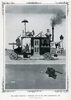 Caricatures Collection: Kaisers Campaigning Car