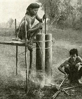 Kalabit tribe blacksmiths, Borneo, SE Asia