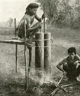 Images Dated 7th August 2018: Kalabit tribe blacksmiths, Borneo, SE Asia